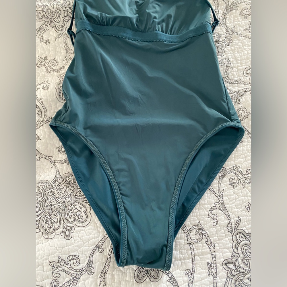 Girlfriend Collective swimsuit one piece dark blue teal small - Picture 9 of 12